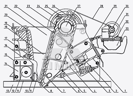 C6X系列颚式破碎机原理图
